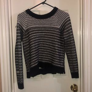 Black and White Knitted Sweater